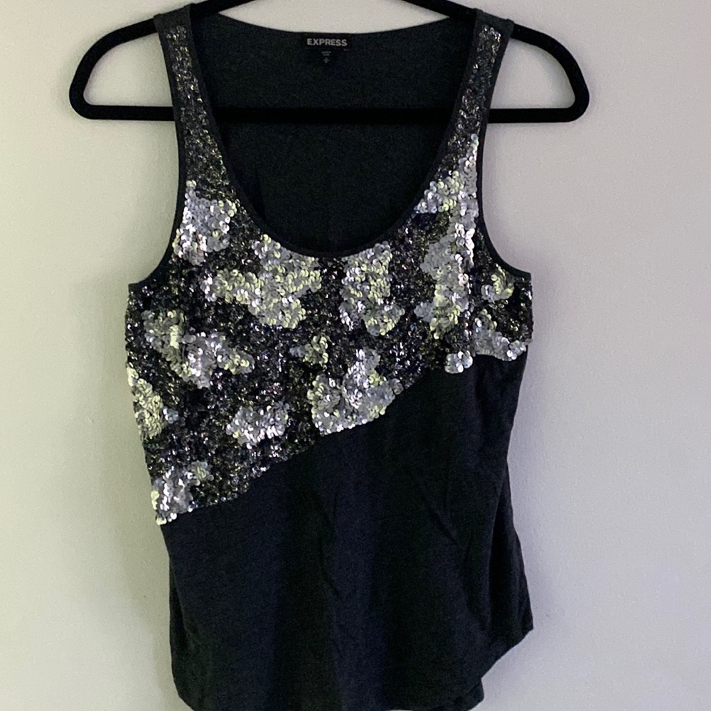 Express sequin top